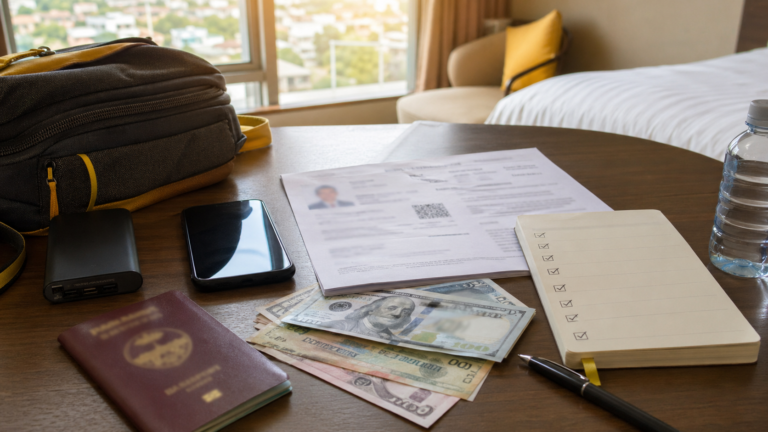 Lao Bao border visa run checklist with passport e-visa cash and travel essentials